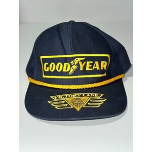 Swingster Goodyear Victory Lane 6-Panel Hat Men's One-Size Blue Snapback Cotton